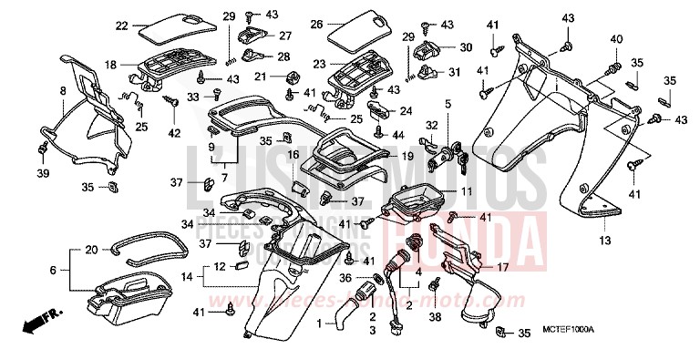 INNER BOX for Silver Wing PEARL CYBER BLACK (NHA42) from 2006